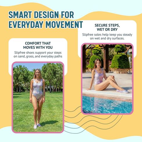 Slipfree Barefoot Water Shoes for Women & Men - Non Slip Bottom Slippers for Elderly Care - Quick-Dry Swim Shoes with Flexible Sole - Ideal for Beach, Pool, Yoga & Indoor Use - UV Protection in Saudi Arabia