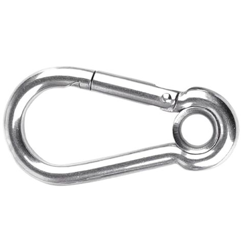 1-30pcs M4-M12 304 Stainless Steel Spring Buckle Loop Shaped Cap hasp with Screw nut, Connection Link with snap Hook(Red,M12 1pcs) in Saudi Arabia