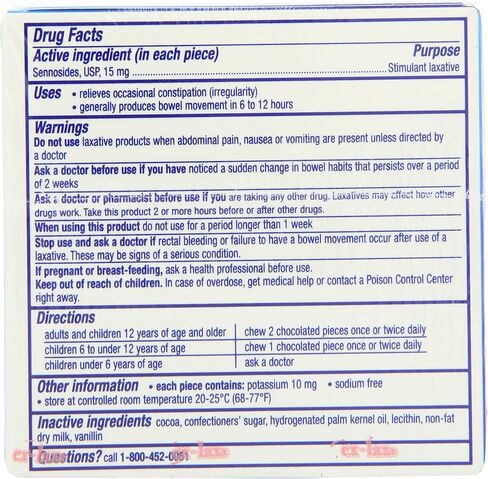 Ex-lax Regular Strength Chocolated, 24-Count Boxes (Pack of 3) in Kuwait