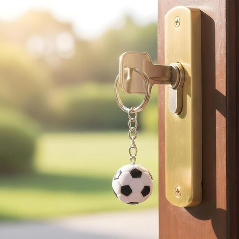 2Pcs Mini Cute Soccer Keychain, Football Keychain Backpacks Charm Keychains Hanging Bag Key Ring, Sport Small Pendant Gifts for Men Women Boys Girls Football Fan in Saudi Arabia