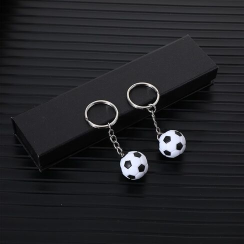 2Pcs Mini Cute Soccer Keychain, Football Keychain Backpacks Charm Keychains Hanging Bag Key Ring, Sport Small Pendant Gifts for Men Women Boys Girls Football Fan in Saudi Arabia