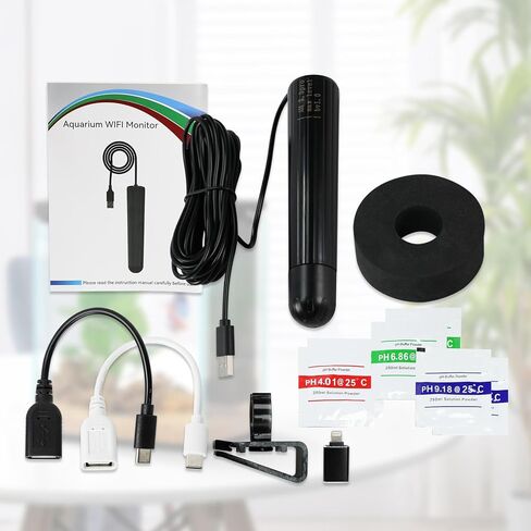Smart Water Quality Monitor, 7-in-1 pH | Temperature | TDS | EC | Salinity | S.G & ORP WiFi Water Quality Tester Probe, EC pH Monitor for Hydroponics, Aquarium, 24/7 Real-Time Monitoring in Saudi Arabia