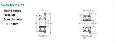 TMP1105 Flange Ball Bearings MF84ZZ Bearing 4x8x3 mm ABEC-1 Deep Groove Miniature Flanged MF84 Z ZZ Precision in Saudi Arabia