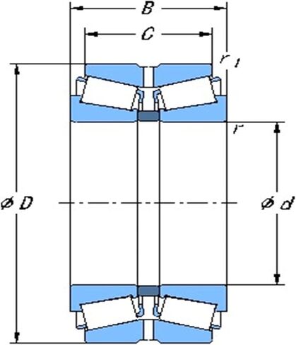 1pc Bearing 352956X2 2097956E 352956 X2 280x380x134mm Double Row Tapered Roller Bearings Type Performance in Saudi Arabia
