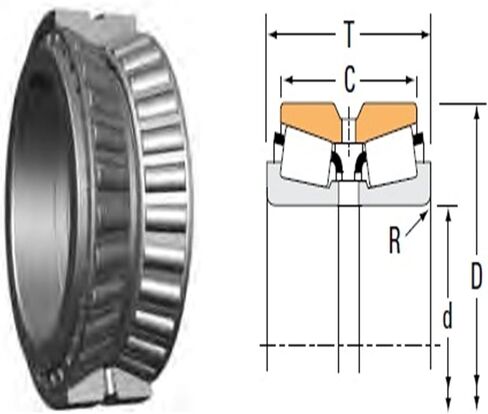 1pc Bearing 352956X2 2097956E 352956 X2 280x380x134mm Double Row Tapered Roller Bearings Type Performance in Saudi Arabia