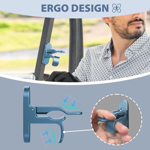 حامل مغناطيسي بيد واحدة لعربة الجولف، حامل بمشبك عالمي مع وسادات معدنية لاصقة تناسب 70 حلقة، ملحق من سبائك الزنك اللامعة أو عربات الجولف، القوارب ونوادي الجولف، هدية عيد الأب، أزرق in Kuwait