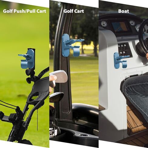 حامل مغناطيسي بيد واحدة لعربة الجولف، حامل بمشبك عالمي مع وسادات معدنية لاصقة تناسب 70 حلقة، ملحق من سبائك الزنك اللامعة أو عربات الجولف، القوارب ونوادي الجولف، هدية عيد الأب، أزرق in Kuwait