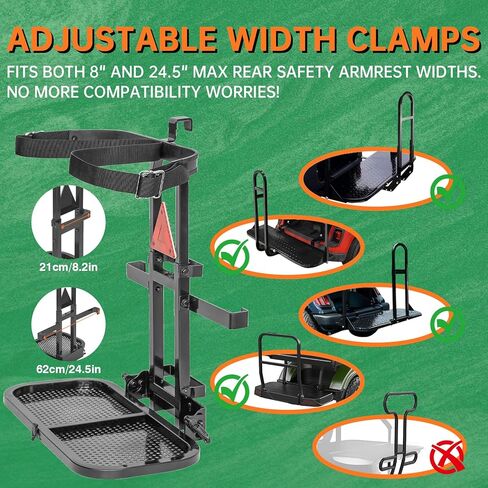 Foldable Golf Cart Rear Seat Bag Holder Fits 4 Seater Golf Cart Bag Holder Compatible with EZGO/Club Car/Yamaha Works for Rear Armrests Up to 8" & 24.5" Wide Equipped with Stainless Steel Buckles in Kuwait