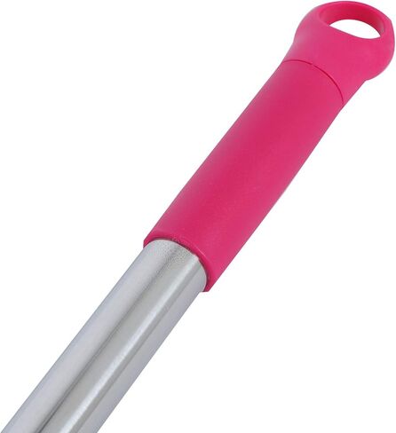 Carpet Hair Removal Broom with 48'' Telescoping Adjustable Handle, Rubber Broom Carpet Rake for Pet Hair Dust Removal Daily Household Cleaning(Pink) in Saudi Arabia