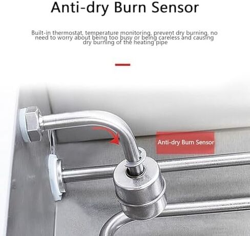 Commercial Electric Bun Steamer with Anti-Dry Alarm & Temperature Control - 2-Hole, Perfect for Home, Buffet & Restaurant Use, Keeps Buns Fresh & Warm in Saudi Arabia