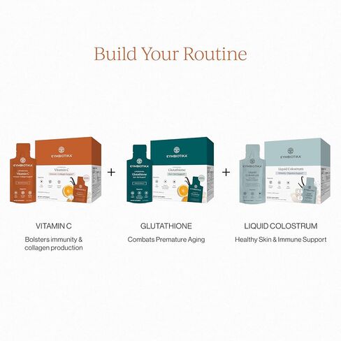 CYMBIOTIKA Liposomal Vitamin C Supplement, Immune Health, Skin Health, Healthy Aging, Enhanced Absorption, Gluten Free, Soy Free, Plant-Based, Orange Vanilla Flavor, 28 x 15 mL Liquid Packets in Kuwait