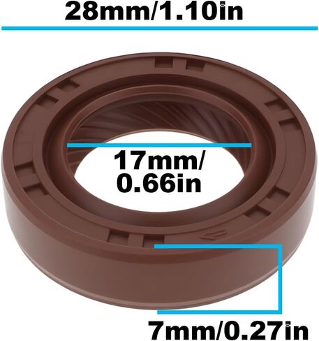 SING F LTD 10Pcs Shaft Seal with Dust Lip 17x28x7mm NBR for Automotive and Industrial Machinery in Saudi Arabia
