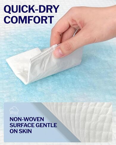 Powools Bed Pads Disposable Adult - 50 Count Incontinence Bed Pads, Super Absorbent Pee Pads for Adults, Skin-Friendly & Disposable Changing Pads for Baby, Leak-Proof Puppy Pads, 36" x 30" in Kuwait