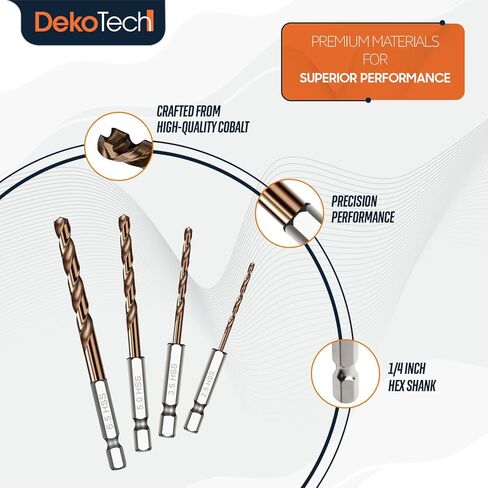 مجموعة لقم مثقاب مترية من الكوبالت السداسية، 12 قطعة (2، 2.5، 3، 3.5، 4، 5، 5.5، 6، 6.5، 7، 7.5، 8 مم)، لقم مفكات فولاذية عالية السرعة للمعادن والفولاذ والخشب والبلاستيك وسبائك الألومنيوم in Kuwait