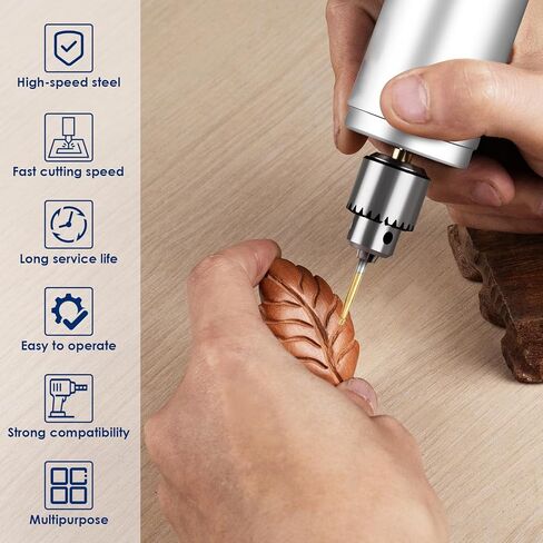 20Pcs Wood Carving Bits for Rotary Tools High Speed Steel Engraving Router Bit Set with 1/8 inch Shank Rotary Burr Set for DIY Woodworking Carving Engraving in Saudi Arabia