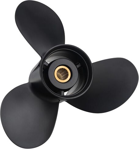 13 1/4 × 17 مروحة قارب خارجية من الألومنيوم لمحركات Tohatsu 60-140HP، 15 أسنان خدد، 3HKB64536-0، متوافقة مع Tohatsu 60HP 70HP 75HP 90HP 115HP 120HP 140HP، RH in Kuwait