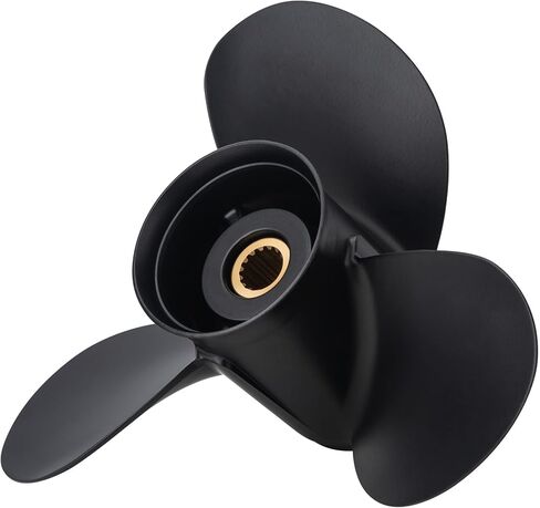 13 1/4 × 17 مروحة قارب خارجية من الألومنيوم لمحركات Tohatsu 60-140HP، 15 أسنان خدد، 3HKB64536-0، متوافقة مع Tohatsu 60HP 70HP 75HP 90HP 115HP 120HP 140HP، RH in Kuwait