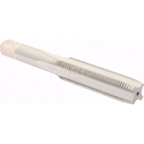 صنبور فلوت مستقيم من الفولاذ عالي السرعة من Hertel، M12x1.25 متري ناعم، 4 فلوت، شطب التوصيل، لمسة نهائية ساطعة/غير مطلية، طول الخيط 1-21/32 بوصة، 3-3/8 بوصة OAL in Saudi Arabia