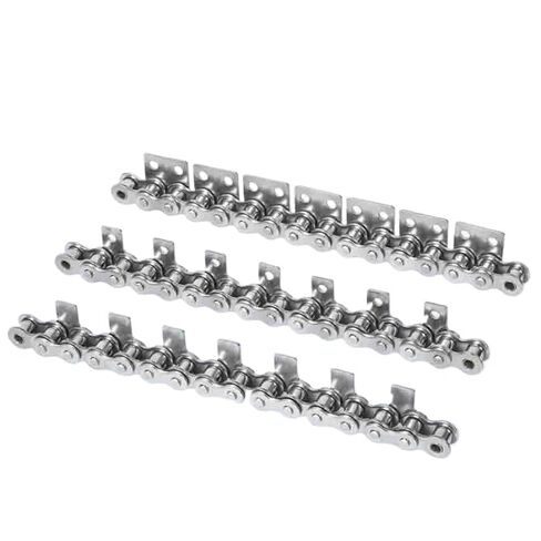 سلسلة ناقل بلوحة مستقيمة من الفولاذ المقاوم للصدأ 304، ناقل الحركة الصناعي مع ثقب واحد مزدوج للأذن لمعدات الآلات (أذنان وفتحتان) in Kuwait