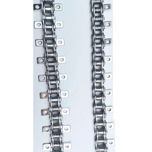 1 قطعة 08B 304 الفولاذ المقاوم للصدأ مزدوج بيند الأذن محرك سلسلة الأسطوانة الصناعية لنقل الناقل 12.7 مللي متر الملعب 1.5 متر (2 آذان 1 حفرة) in Kuwait