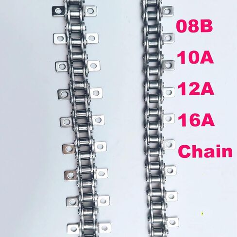 1PC 08B 304 Stainless Steel Double Bend Ear Drive Chain Industrial Roller for Conveyor Transmission 12.7mm Pitch 1.5 Meter(2 Ears 1 Hole) in Saudi Arabia