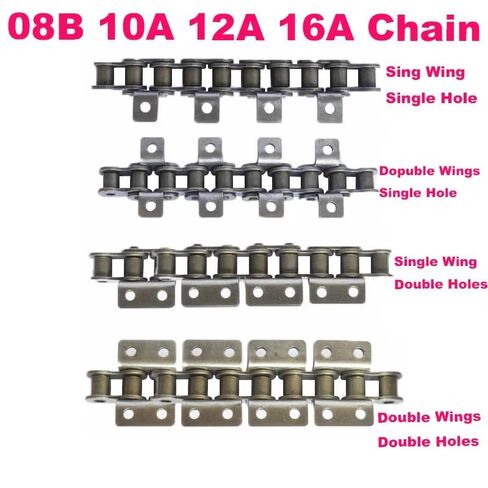 1.5M Drive Roller Chain Machine Transmission Conveyor with Wings Single Double Hole for 06B 08B 10A 12A(06B 2 Wings 1 Hole) in Saudi Arabia