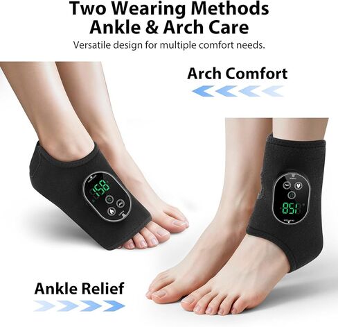 مدلك كاحل لاسلكي بالحرارة، مدلك قدم للاعتلال العصبي، وسادة تدفئة للكاحل مع تدليك، وسادة تدفئة للقدم، 6 مستويات للحرارة، 3 أوضاع للتدليك، مؤقت وإيقاف تلقائي in Kuwait