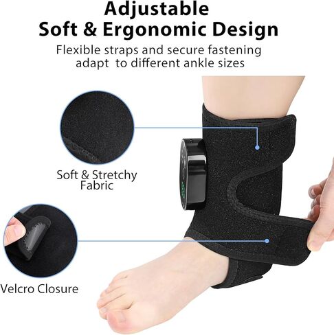 مدلك كاحل لاسلكي بالحرارة، مدلك قدم للاعتلال العصبي، وسادة تدفئة للكاحل مع تدليك، وسادة تدفئة للقدم، 6 مستويات للحرارة، 3 أوضاع للتدليك، مؤقت وإيقاف تلقائي in Kuwait