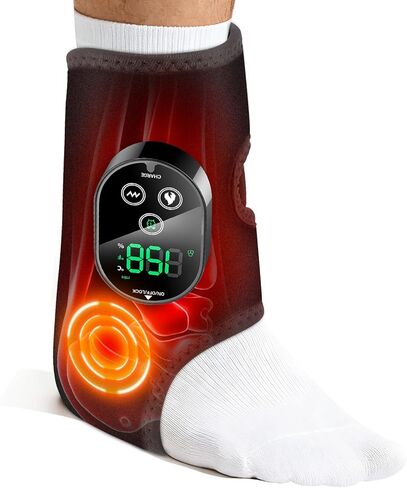 مدلك كاحل لاسلكي بالحرارة، مدلك قدم للاعتلال العصبي، وسادة تدفئة للكاحل مع تدليك، وسادة تدفئة للقدم، 6 مستويات للحرارة، 3 أوضاع للتدليك، مؤقت وإيقاف تلقائي in Kuwait