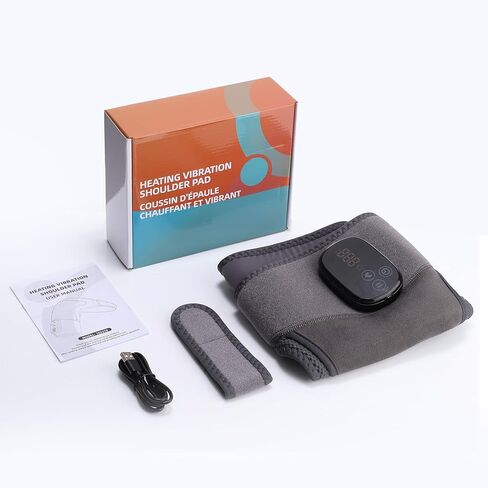Shoulder Heating Pad with Massage for Rotator Cuff Cordless, Shoulder Massager for Pain Relief Deep Tissue, Heated Shoulder Wrap Brace for Men Women Frozen Shoulder in Kuwait