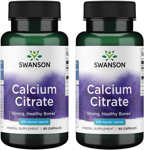 Swanson Calcium Citrate 200 mg 60 Caps (2 Pack) in Saudi Arabia