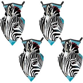 4 قطع قناع وجه باندانا برقبة الحمار الوحشي، وشاح لتبريد الشمس، غطاء رأس التمساح للرجال والنساء in Kuwait