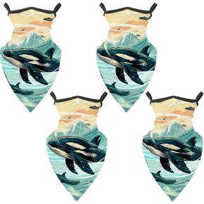 4 قطع من وشاح الحوت الواقي من الأشعة فوق البنفسجية، قناع رقبة صيفي مبرد للرجال/النساء in Kuwait