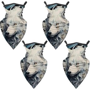 4 قطع قناع تزلج وولف بالاكلافا، وشاح واقي من الأشعة فوق البنفسجية للدراجات النارية، قناع رقبة تبريد صيفي للرجال/النساء in Kuwait