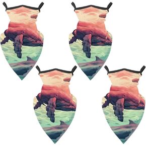 4 قطع من قناع الرقبة لصيد السمك على شكل تمساح وعباد الشمس - قناع وجه من الأشعة فوق البنفسجية للحماية من الشمس للرجال والنساء in Kuwait