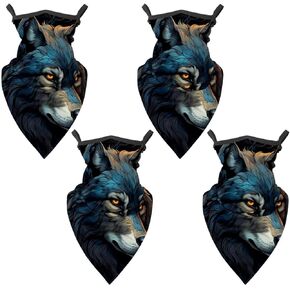 4 Pack Shepherd Dog Neck Gaiter Face Scarf Cover Sun Protection Balaclava Cloth Bandanas with Ear Loops in Kuwait