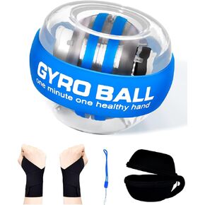 كرة معصم جيروسكوبية مع أضواء LED تعمل تلقائيًا ومتغيرة اللون، مقوي لتمرين ساعد المعصم، تدريب قوة اليد والأصابع والذراع والمرونة، تتضمن سوار معصم ملتف in Kuwait