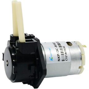 مضخة تمعجية منخفضة التدفق 47 مل/دقيقة NKP مضخة جرعات محرك تيار مستمر 12 فولت مع مصدر طاقة (5.2~90 مل/دقيقة، 3 دوارات، لون أزرق)(NKP-DC-B08D(أسود)) in Kuwait