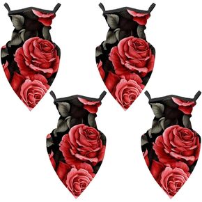 عبوة من 4 قطع من وشاح غطاء الوجه برقبة وردية، مقاوم للشمس والرياح للتزلج وصيد الأسماك والمشي لمسافات طويلة وركوب الدراجات in Kuwait