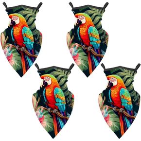 4 Pack Parrot Neck Gaiter, Cooling Breathable Face Mask UV Protection Scarf Hiking Bandana for Men/Women in Kuwait