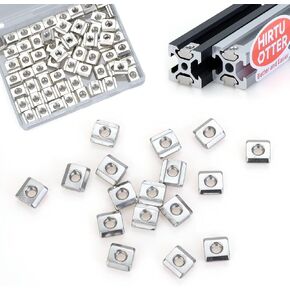 80 PCS M6 Sliding T-Nuts for 2020/2040/2060 Series Aluminum Extrusion Profiles | Nickel-Plated | Corrosion-Resistant Slide-in Nuts for V-Slot/T-Slot Systems & 3D Printing DIY in Kuwait