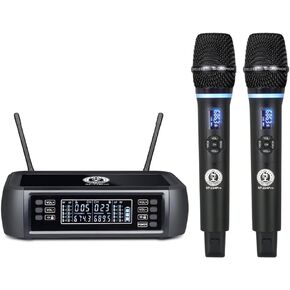نظام ميكروفون لاسلكي رقمي قابل للشحن من SINGTRONIC SP-224Pro | بطارية ليثيوم مدمجة، مضادة للعواء، لا حاجة لمنفذ طاقة، ميكروفون كاريوكي بدون استخدام اليدين للاستخدام في الهواء الطلق in Kuwait