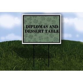 Diplomas And Dessert Table St. Patrick'S Day Irish Dark Clover Up Arrows A-Frame Single Sided 23x23 in. sign in Kuwait