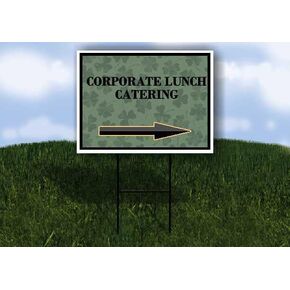 Corporate Lunch Catering St. Patrick'S Day Irish Dark Clover Up Arrows A-Frame Single Sided 23x23 in. sign in Kuwait