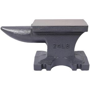 24LB (11KG) Cast Iron Anvil, Single Horn Round Horn Stable Base, Gray, Ideal for Bending Shaping Twisting, Fits DIY Metal Projects Professional Blacksmith Workshops, for Metalworking Enthusiasts​ in Kuwait