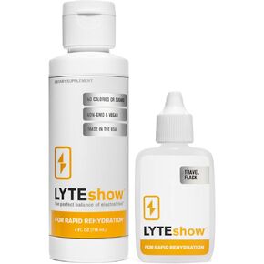 LyteShow - قطرات الإلكتروليت للإماهة السريعة + الهضم + الدماغ + الطاقة + المناعة | بدون سكر | المعادن النادرة | طعم معدني خفيف بدون نكهة - 40 حصة (المغنيسيوم والبوتاسيوم والزنك) in Kuwait