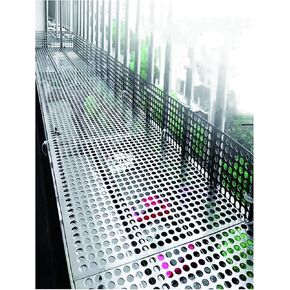 لوح مثقوب من الفولاذ المقاوم للصدأ 304 بطول 100 سم، لوحة شبكية معدنية للشاشات المزخرفة، تصميم فتحة متينة، مثالي لمشاريع المنزل والحديقة (80 × 100 سم) in Kuwait