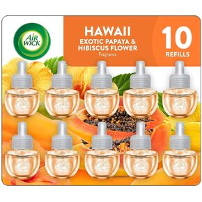 Air Wick Plug in Scented Oil Refill, 10ct, Hawaii, Air Freshener, Eco Friendly, Essential Oils in Kuwait