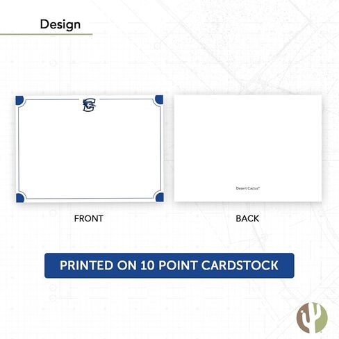 Desert Cactus Creighton University 10 Pack Notecards Stationery Cardstock CU Bluejays Includes Envelopes Memo Party Thank You (Notecard 4a) in Saudi Arabia