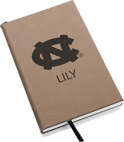 Lifetime Creations Personalized North Carolina Tar Heels Journal (Dark Brown) – Custom Engraved Vegan Leather Writing Notebook, 112 Lined Pages – Officially Licensed Graduation, Basketball Fan, Father’s Day Gift in Kuwait